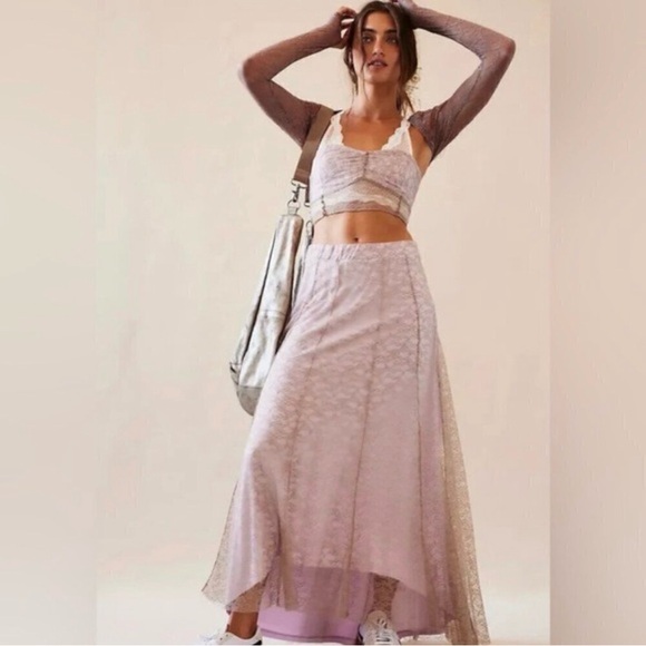 NWT Free People Shape Of You Set Pink Combo Sz XS - Picture 4 of 4